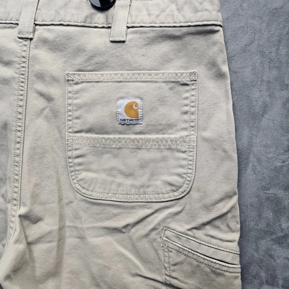 Carhartt Men 36 Relaxed Fit Canvas Work Shorts Tan Khaki Cotton Blend 102514-232